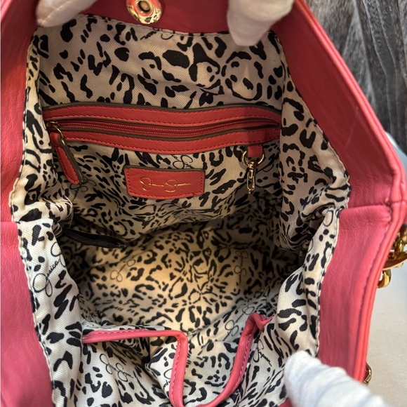 Jessica Simpson Pink Backpack with Gold Accents - Picture 9 of 10